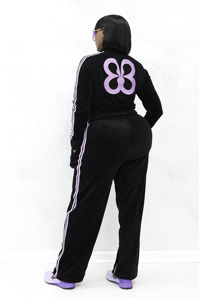 Track Jacket | Black and Purple Women's Jacket | Activewear