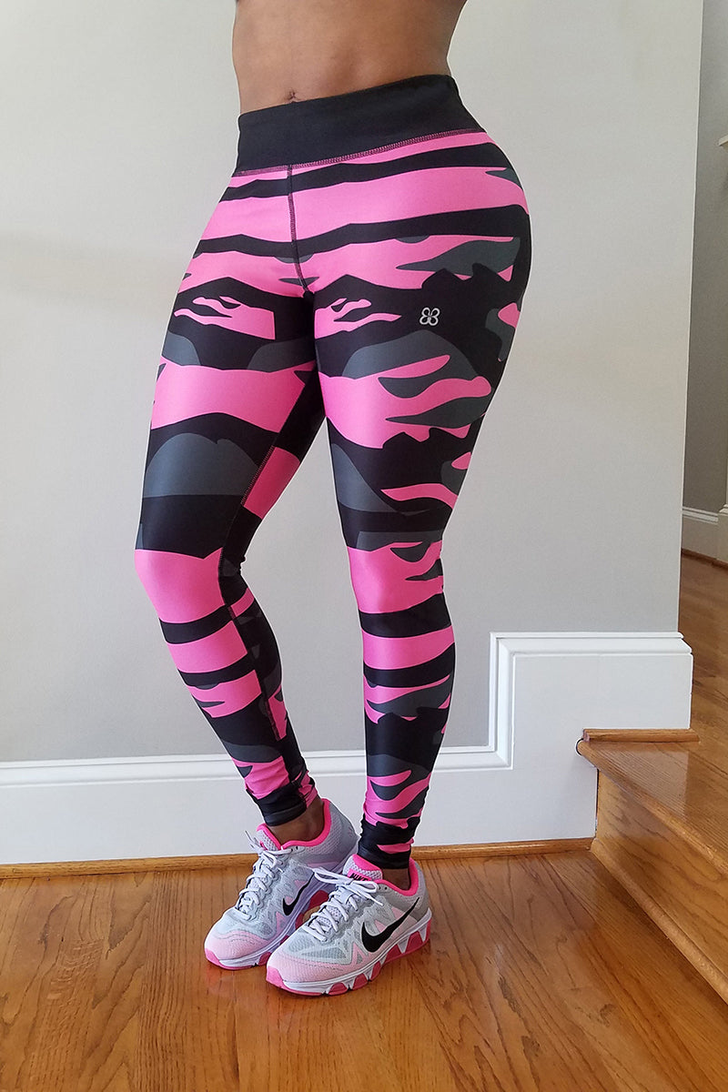 Breast Cancer Awareness Butterfly High Waisted Yoga Pants Soft
