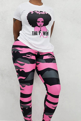 Pink Camo Tights | Breast Cancer Leggings | Breast Cancer Apparel ...