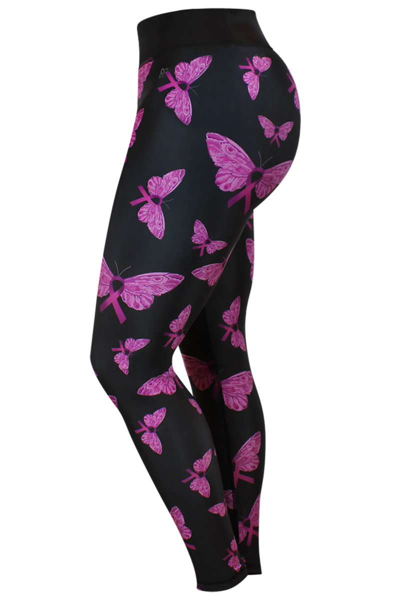 Ribbons & Butterflies Tights, Breast Cancer Leggings